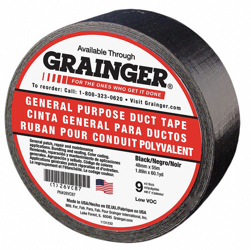DuctTape Black 60-1/8ydL 1-7/8inW