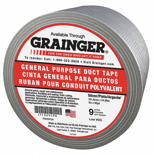Duct Tape Gray 60-1/8 yd L 4 in W