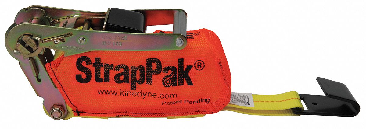 Ratchet Strap Flat-Hook Yellow