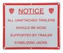 Stabilizing Jack Sign Trailer Jacks