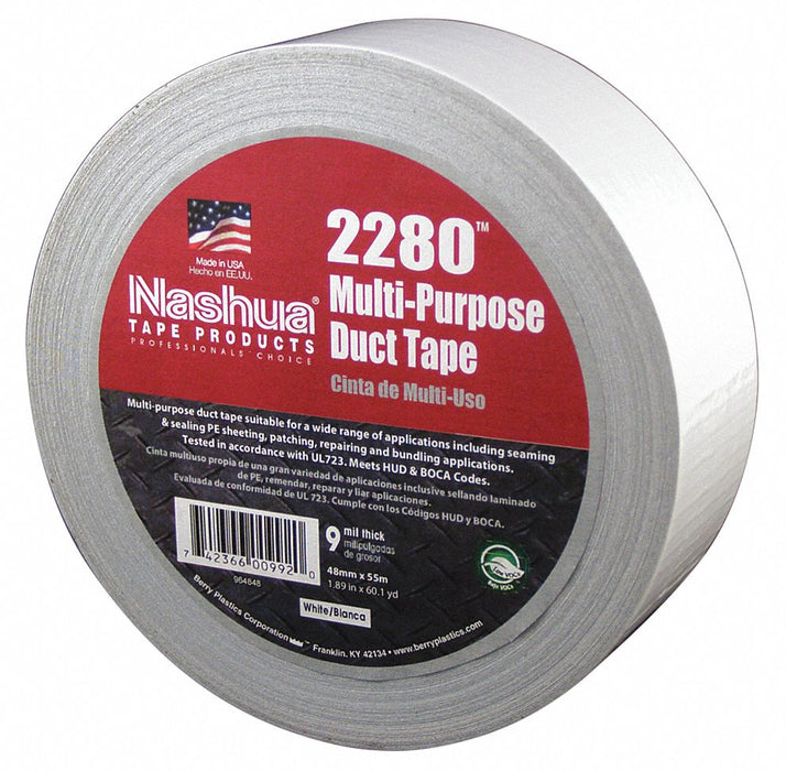Duct Tape White 60 yd L 1-7/8 in W