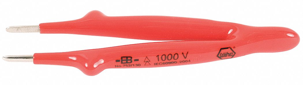 Insulated Tweezers Steel Straight 5 L