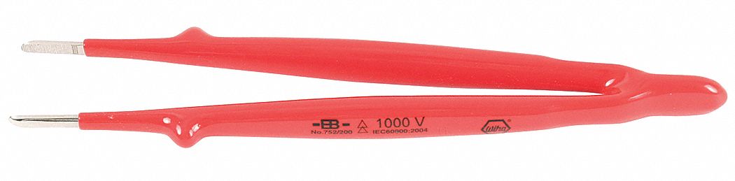 Insulated Tweezers Steel Straight 8 L