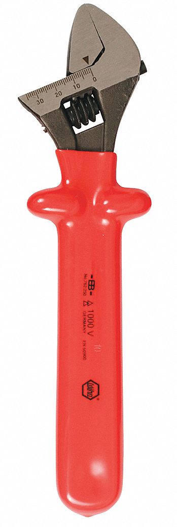 Adj. Wrench Insulated Rubber Natural 10 