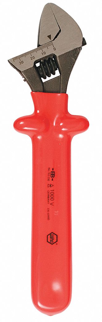 Adj. Wrench Insulated Rubber Natural 8 