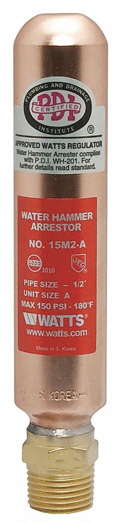 Water Hammer Arrestor 1/2 In NPT Copper