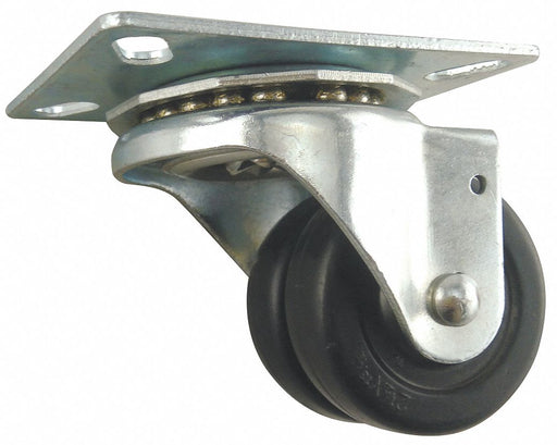 Plate Caster Swivel Rubber 3 3/8 H