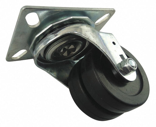 Plate Caster Swivel Rubber 3 7/8 H