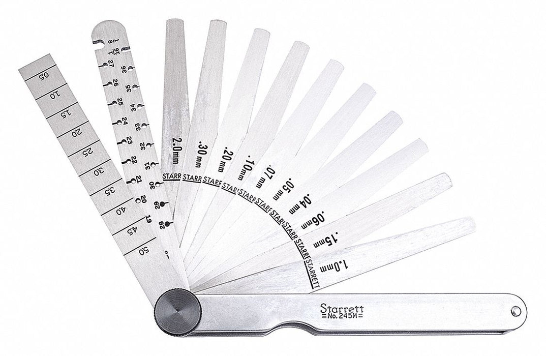 Feeler Gauge Set with Wire  Taper Gauge