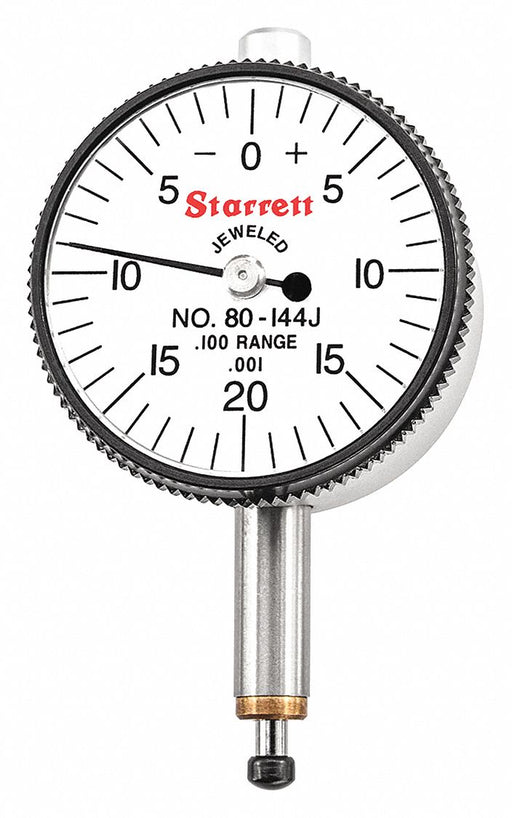 Dial Indicator Flat Back Range 0 to 0.1 