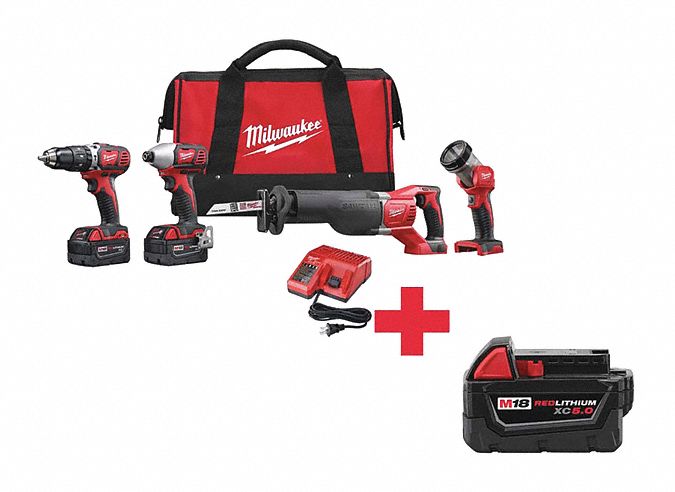 Cordless Combination Kit 4 Tools 18V DC
