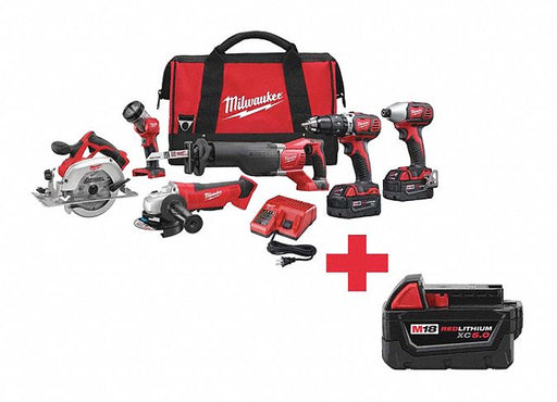 Cordless Combination Kit 6 Tools 18V DC