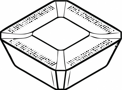 Square Milling Insert 12.70mm Carbide