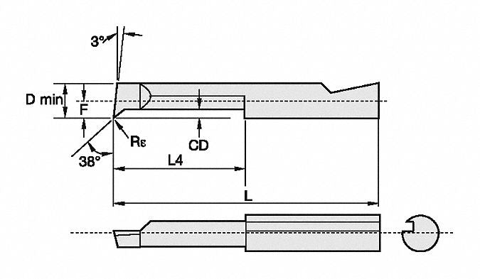 Boring Bar 1/2 Carbide