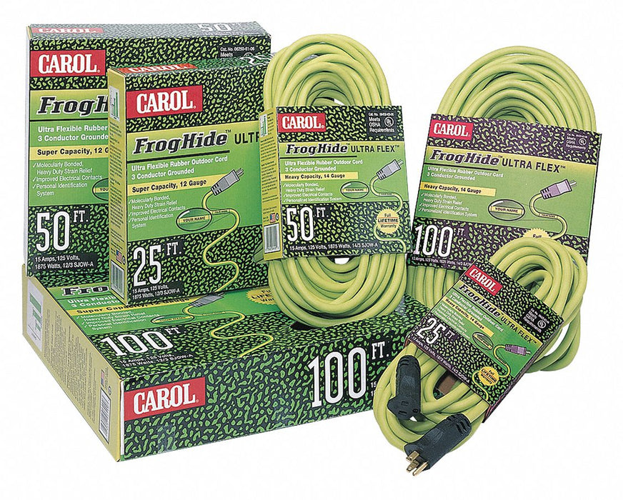 Outdoor Ext. Cord SJOW 12/3 50 ft Grn