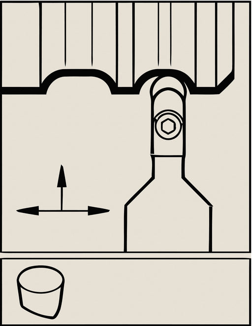 Toolholder V-Bottom Round