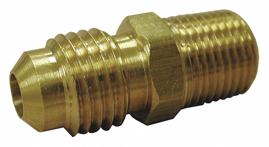 Brass Flare x Male Half Union 1/4 x1/4 