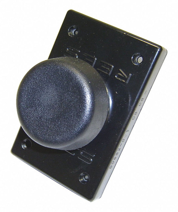 Push Button Plastic Black 2-1/4in