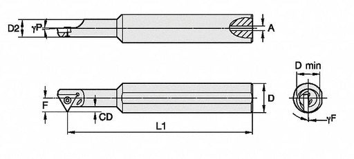 Indexable Boring Bar 0.3220 HSS
