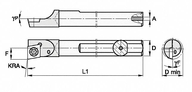Indexable Boring Bar 0.2850 Carbide