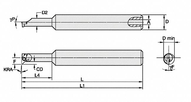 Indexable Boring Bar 0.4000 HSS