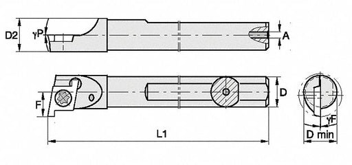 Indexable Boring Bar 0.2720 Carbide
