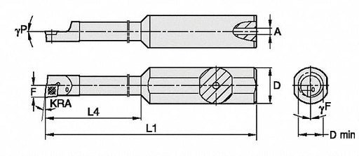 Indexable Boring Bar 0.2080 Carbide