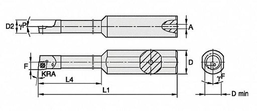 Indexable Boring Bar 0.2850 HSS