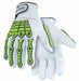 J7507 Leather Gloves Hi-Vis Yellow White M PR