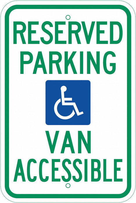 Reserved Handicap Parking Sign 18 X12 