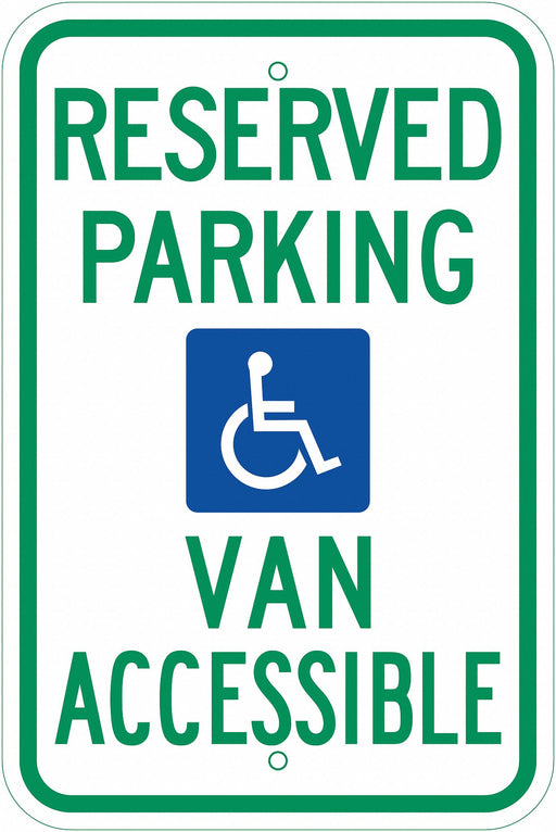 Reserved Handicap Parking Sign 18 X12 