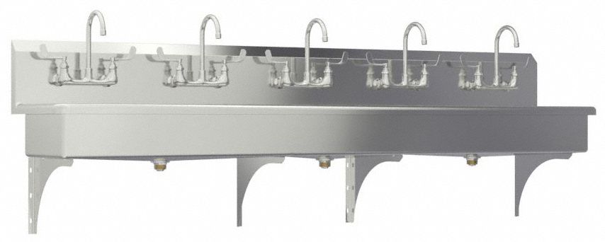 Wash Station 100 x20 x18 Silver