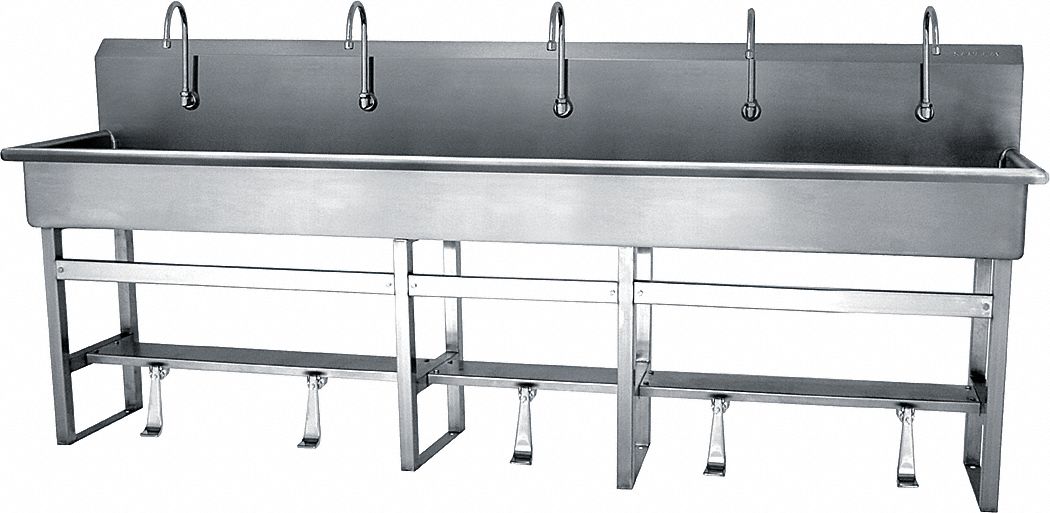 Wash Station 100 x20 x45 Silver