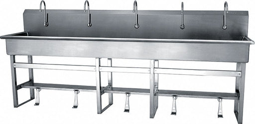 Wash Station 100 x20 x45 Silver