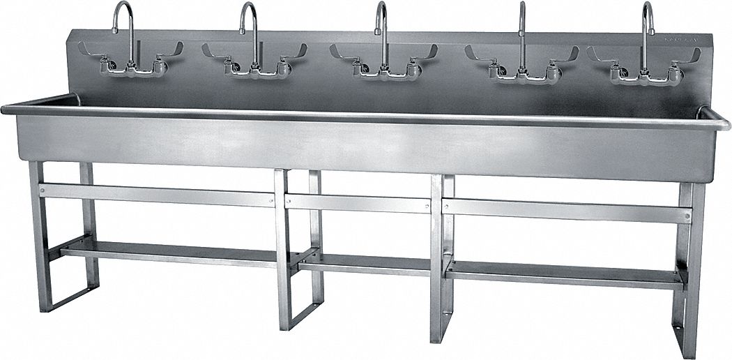 SaniLav Wash Sta Rect 97inx16-1/2inx8in