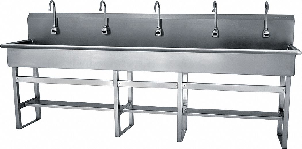 Wash Station 100 x20 x45 Silver