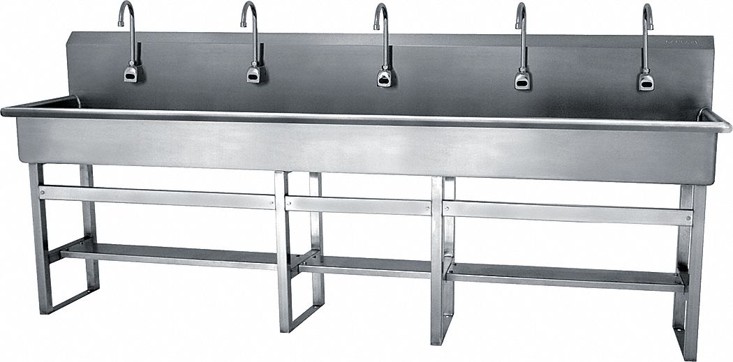 Wash Station 100 x20 x45 Silver
