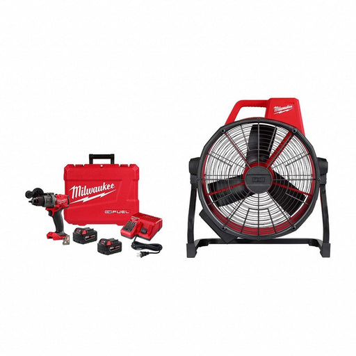 M18 HAMMER DRILL KIT + 18 BRUSHLESS FAN