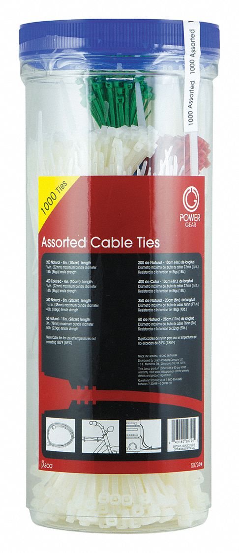 Cable Ties Assorted Sizes PK1000