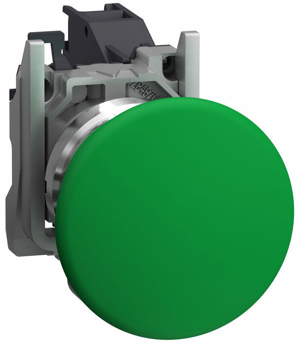 MushrmHeadPushButton NonIllum Grn 1NO