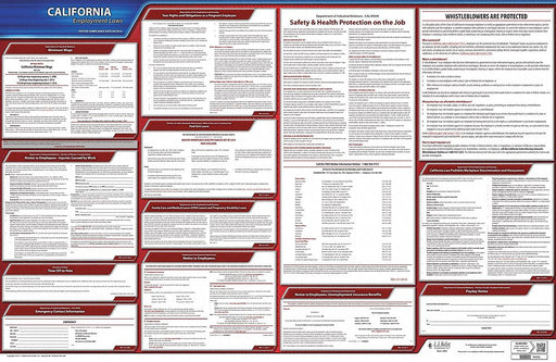 Labor Law Poster State Labor Law CA