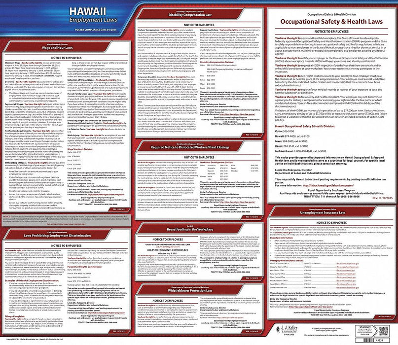 Labor Law Poster State Labor Law HI