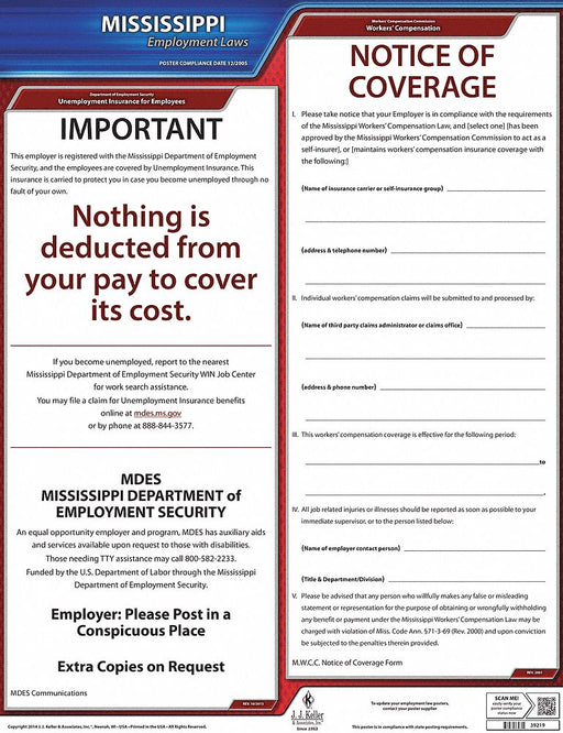 Labor Law Poster State Labor Law MS