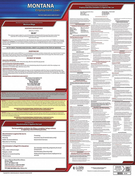 Labor Law Poster State Labor Law MT