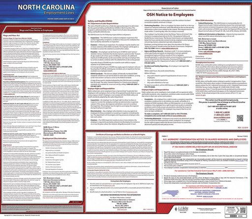 Labor Law Poster State Labor Law NC