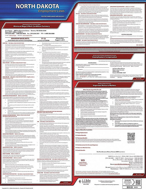 Labor Law Poster State Labor Law ND