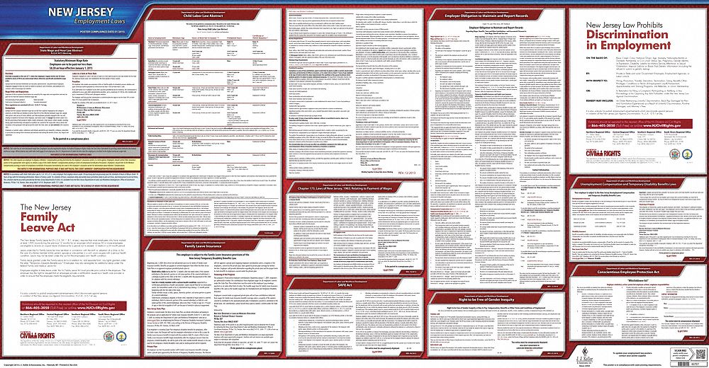 Labor Law Poster State Labor Law NJ