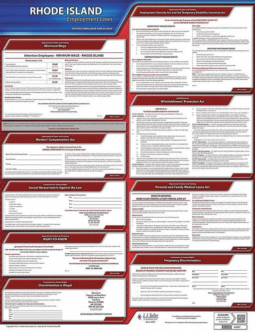 Labor Law Poster State Labor Law RI