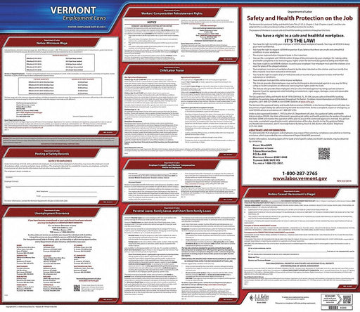 Labor Law Poster State Labor Law VT