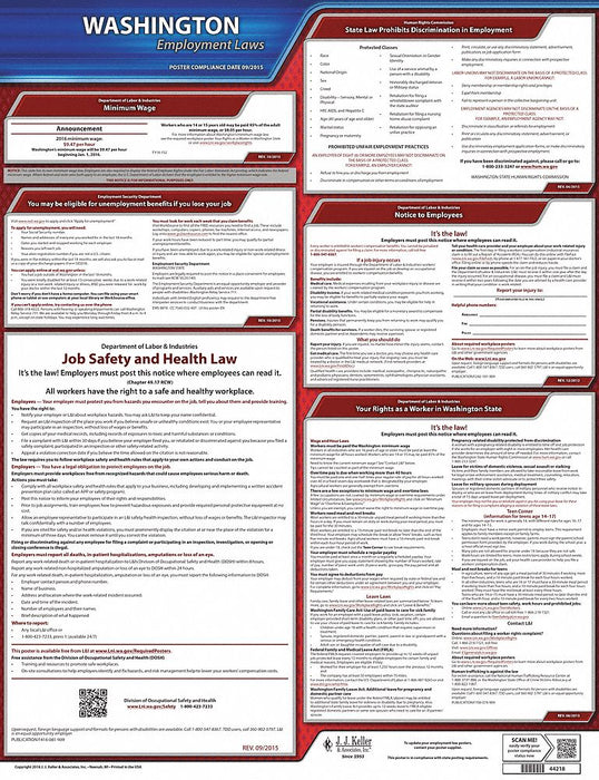 Labor Law Poster State Labor Law WA